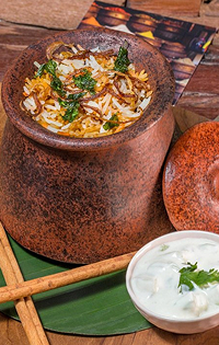 Matka Lamb Biryani at Chai'Ba Bali